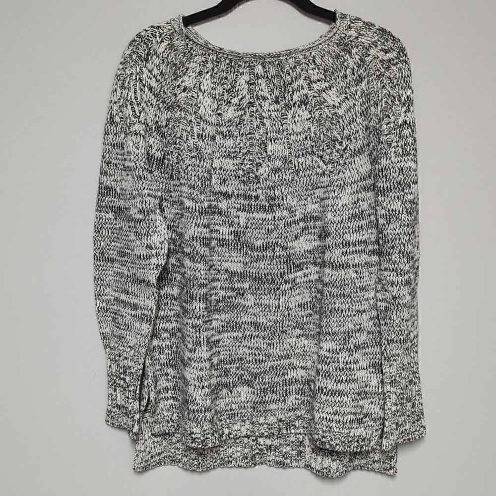 Chaps Black and White Sweater